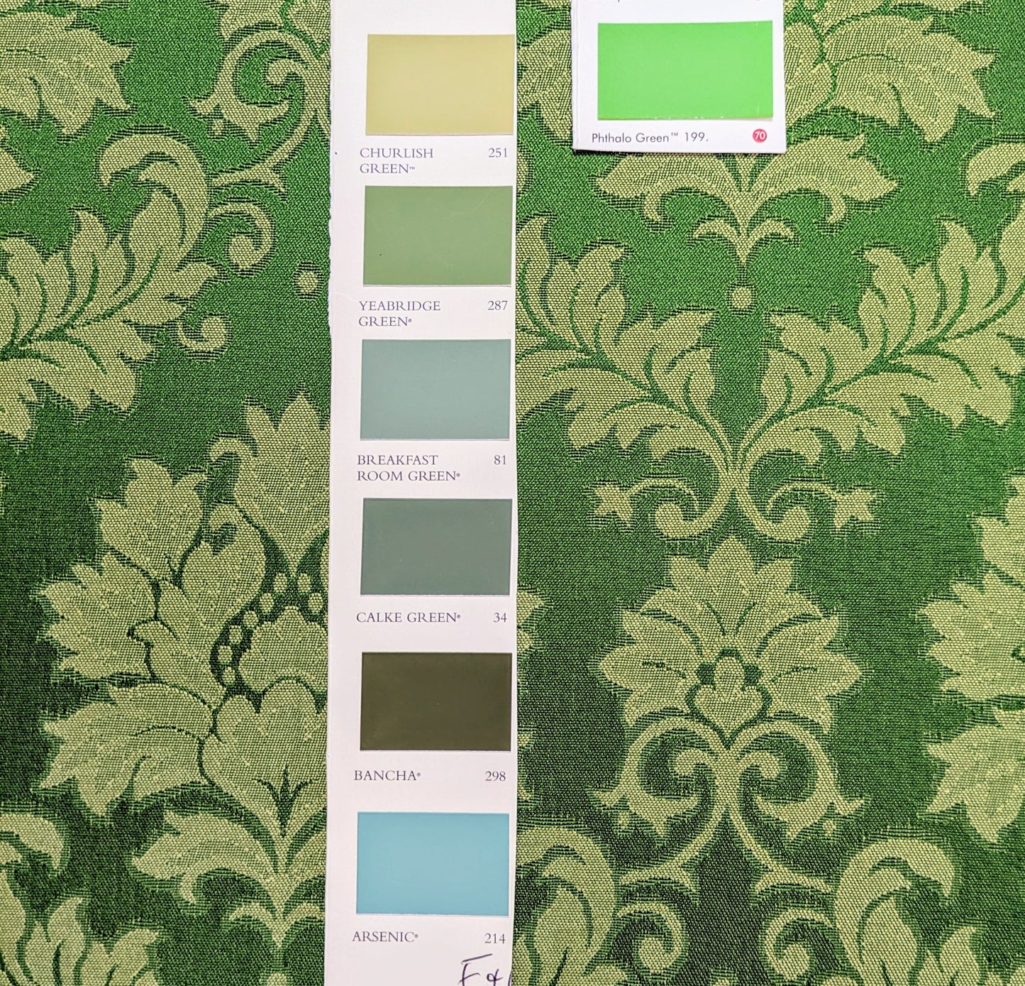 Lime Green Damask