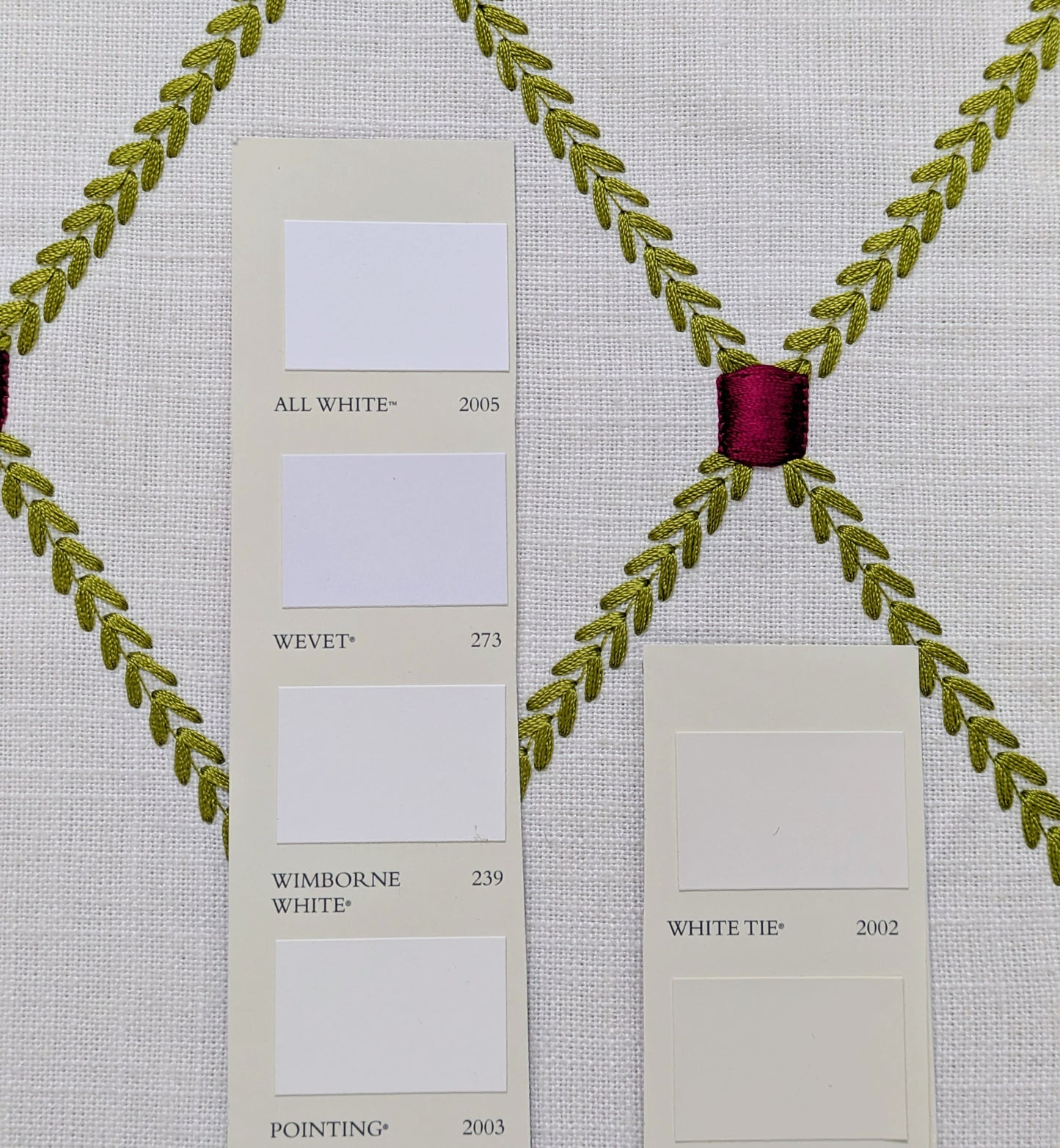 Marton by Clarke and Clarke - Embroidered Fabric - 2.3m Remnant