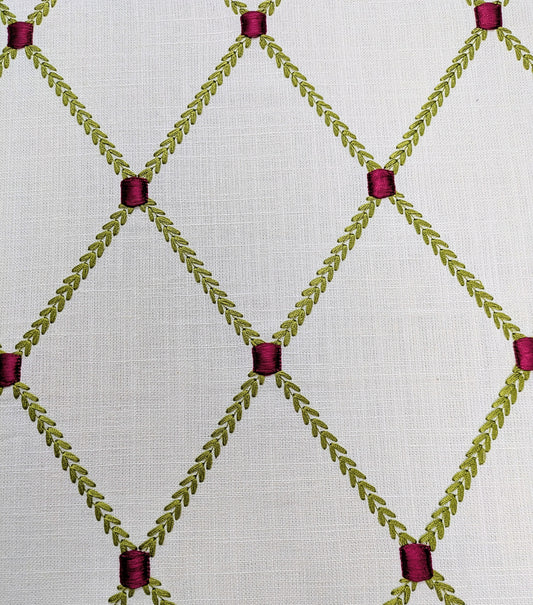 Marton by Clarke and Clarke - Embroidered Fabric - 2.3m Remnant