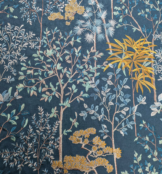 Takara by ILIV - Embroidered Fabric - Lapis Colour