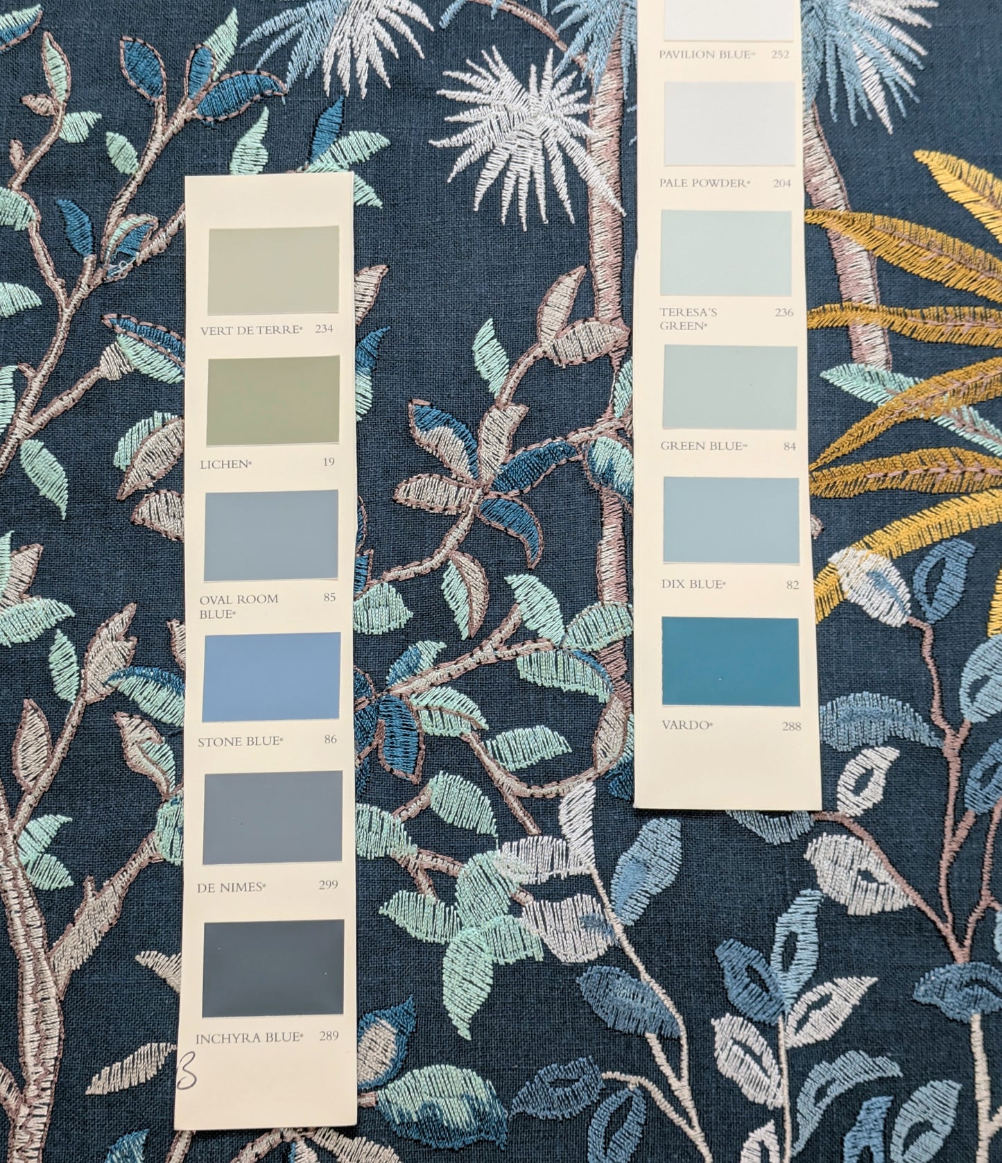 Takara by ILIV - Embroidered Fabric - Lapis Colour