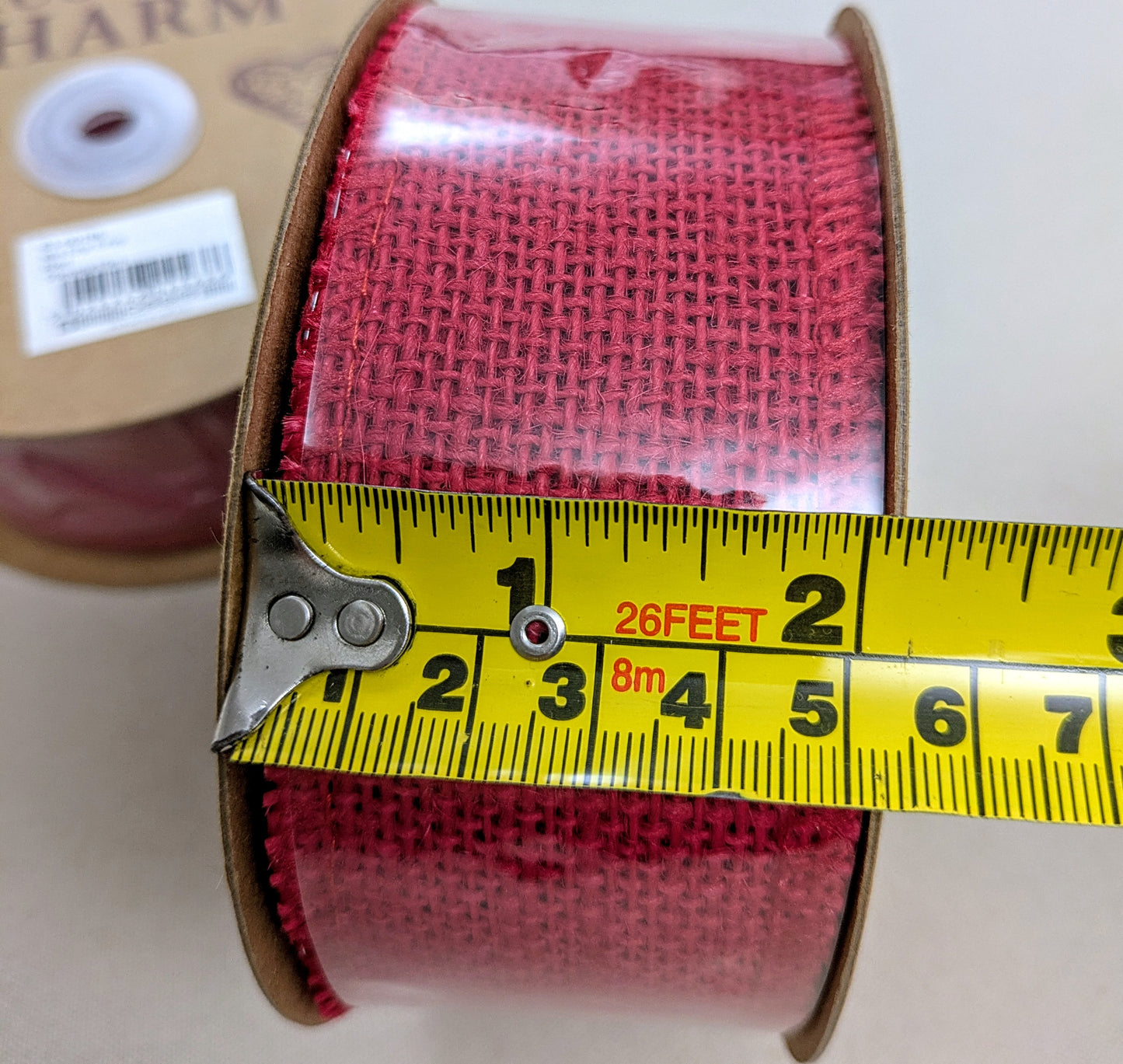Wired Christmas Ribbon by Oasis - 10m Roll - Hessian