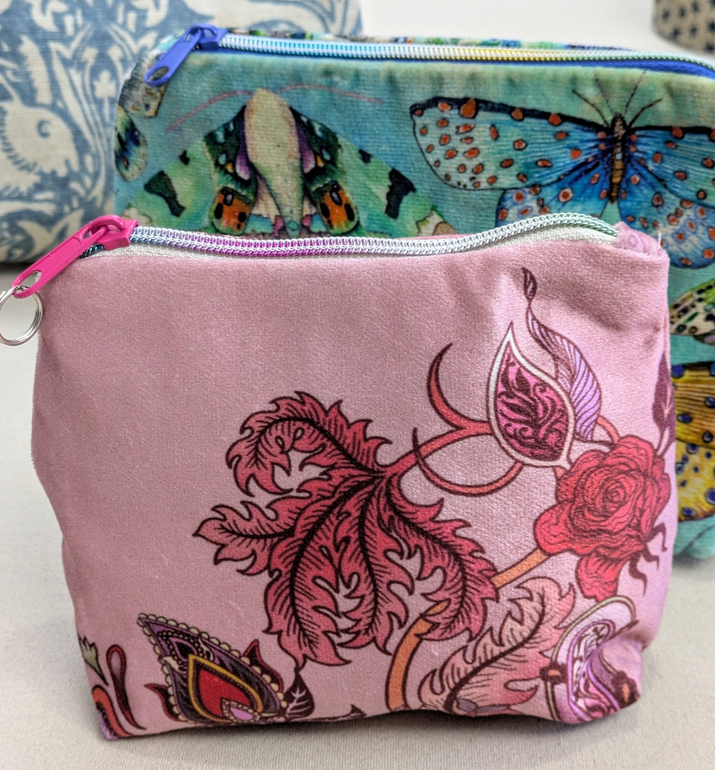 Pink Velvet Make up / Toiletry Bag - Christmas or Birthday Gift