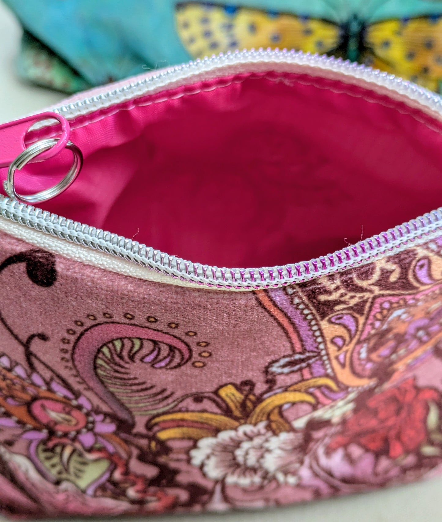 Pink Velvet Make up / Toiletry Bag - Christmas or Birthday Gift