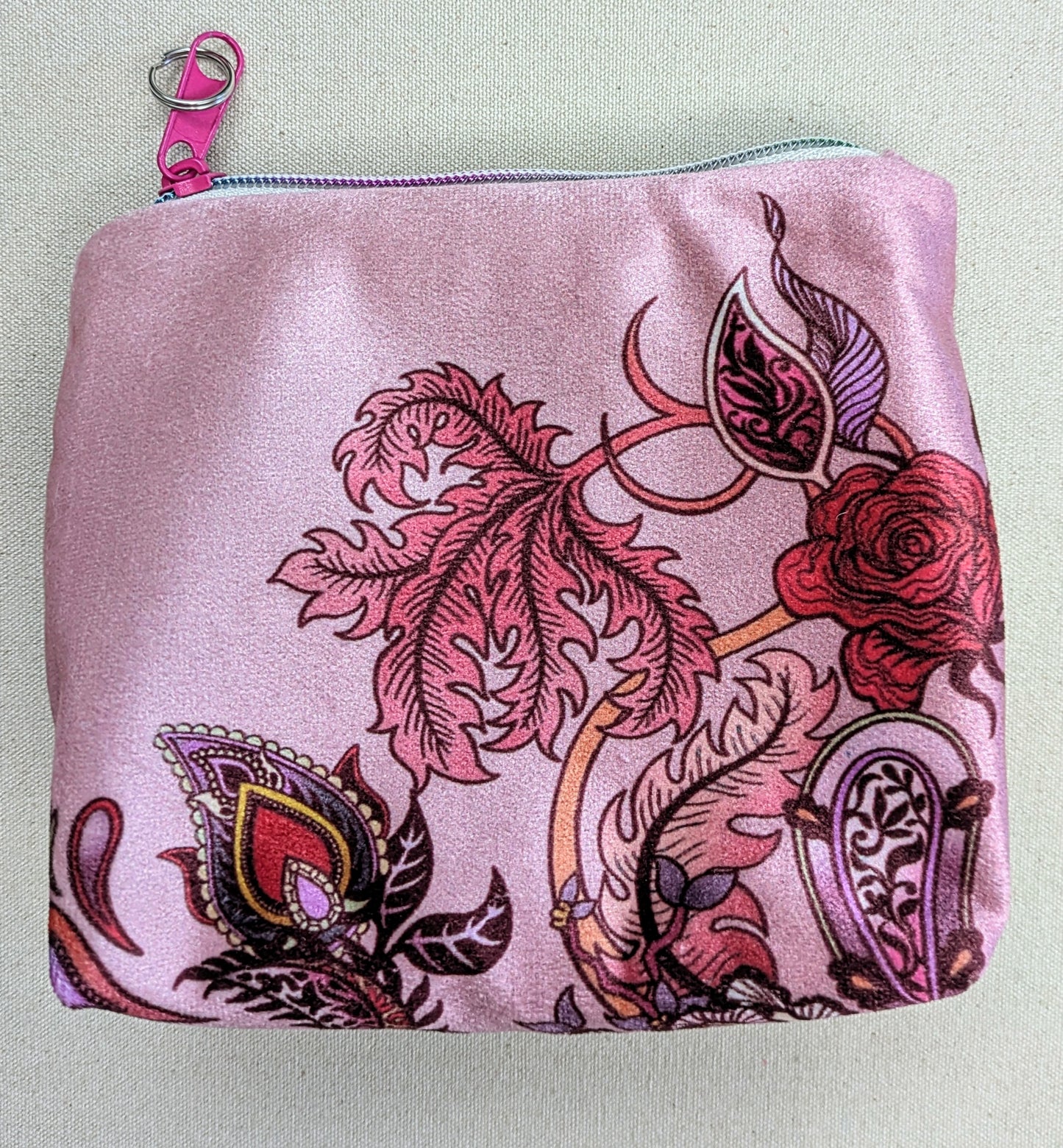 Pink Velvet Make up / Toiletry Bag - Christmas or Birthday Gift