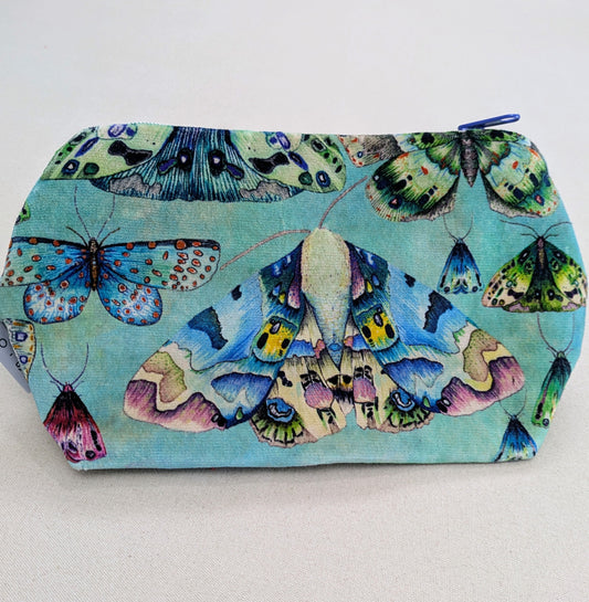 Velvet Butterfly Make up / Toiletry Bag - Christmas or Birthday Gift