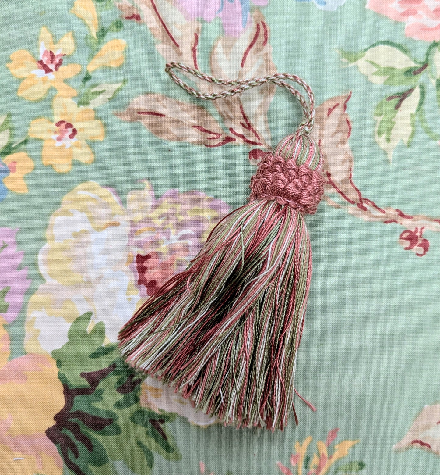 Pink & Green Cushion Tassels, Key Tassels, Decorative Tassels