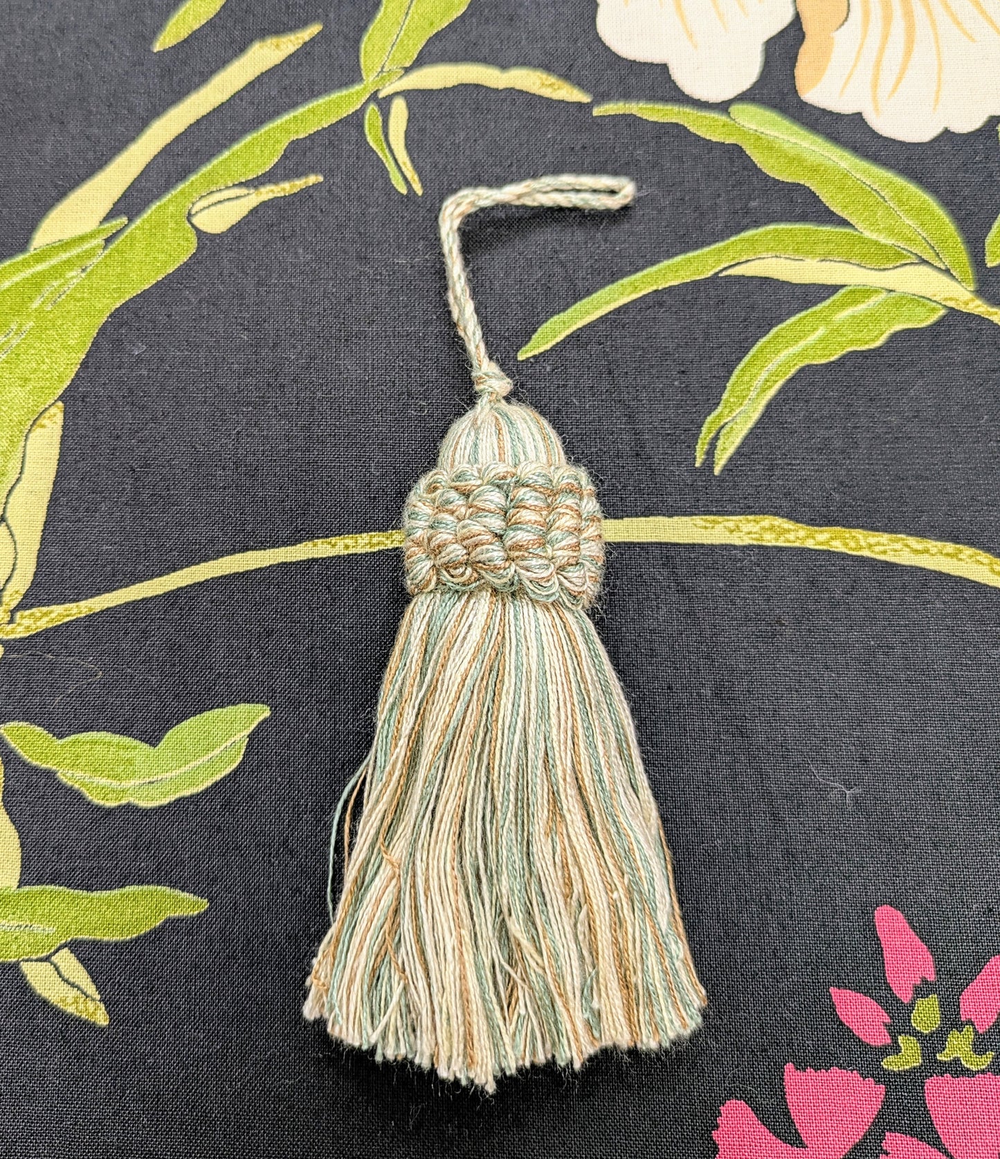 Mint Green, Cream & Brown Tassels / Key Tassel / Cushion Tassel