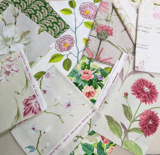 8 metres - Remnant Bundle - 10 Fabrics ideal for Cushion Making, Crafts etc..