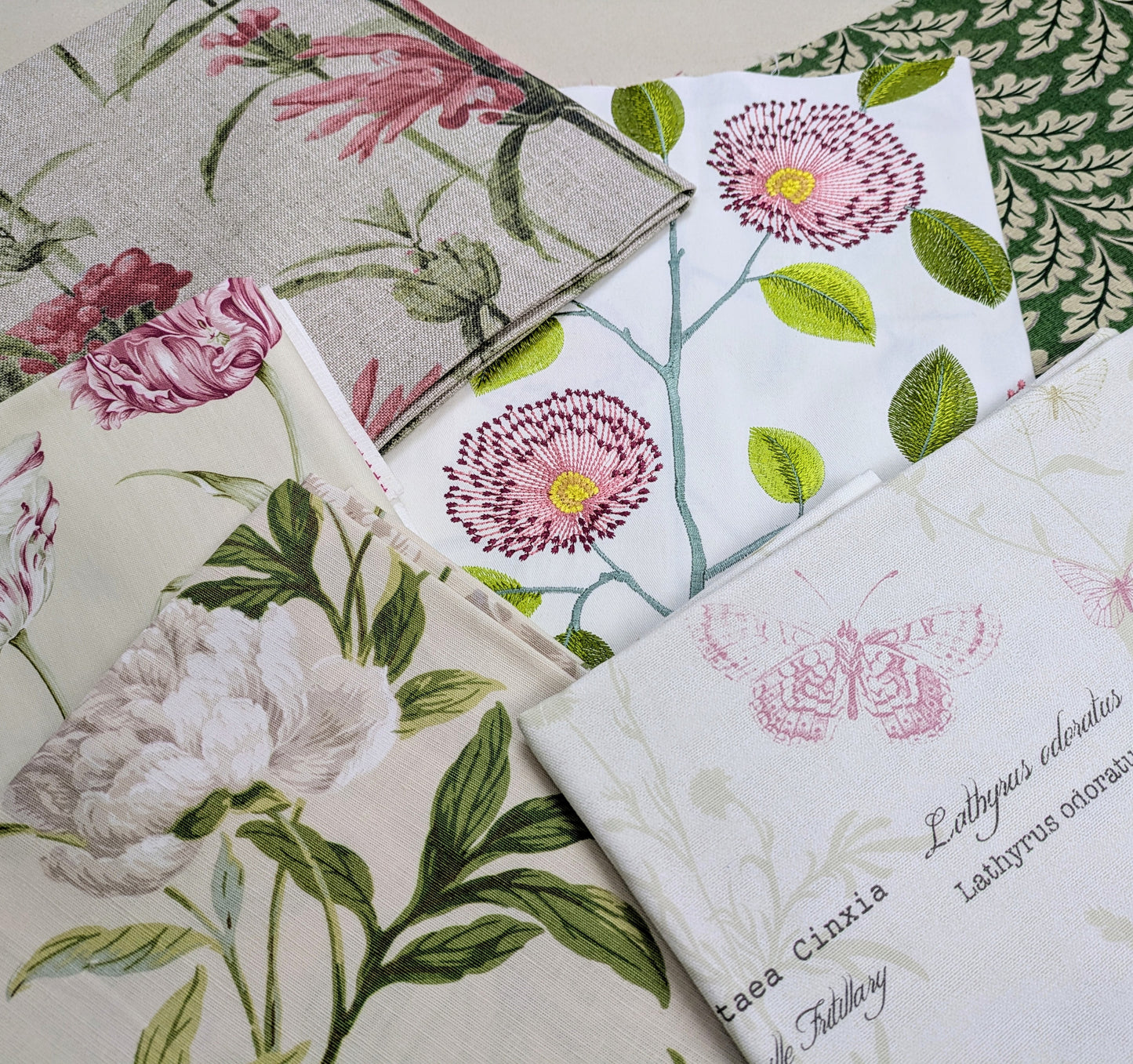 8 metres - Remnant Bundle - 10 Fabrics ideal for Cushion Making, Crafts etc..