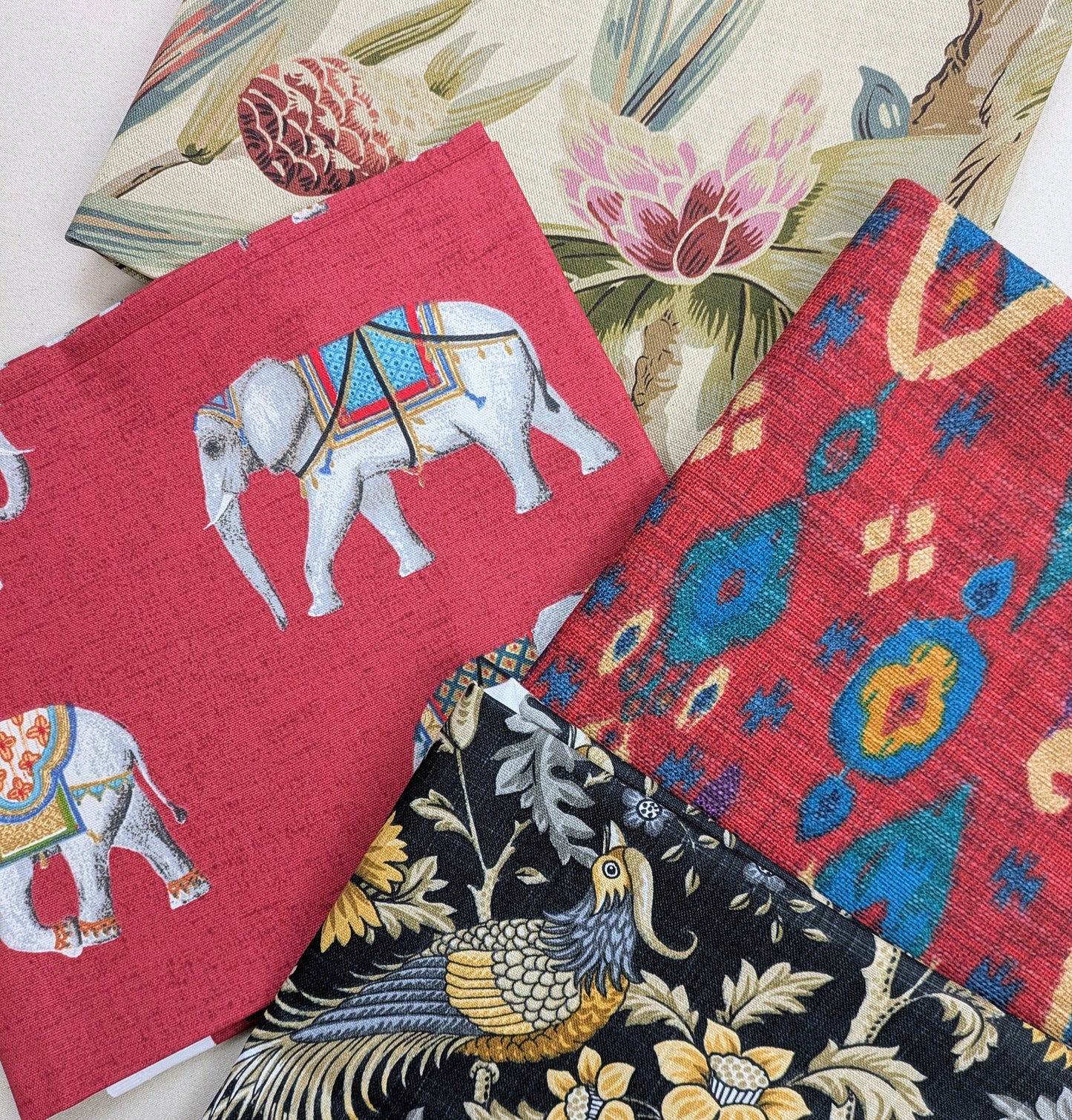 6 metres - Remnant Bundle - 8 Fabrics ideal for Cushion Making, Crafts etc..