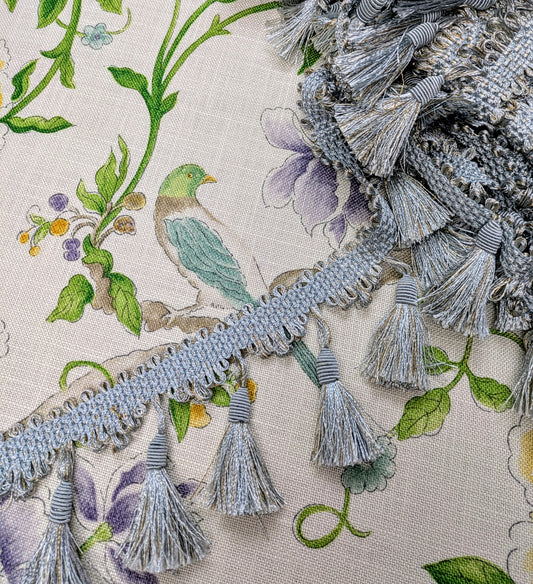 Ice Blue Tassel Fringe / Trimming for Cushions & Upholstery