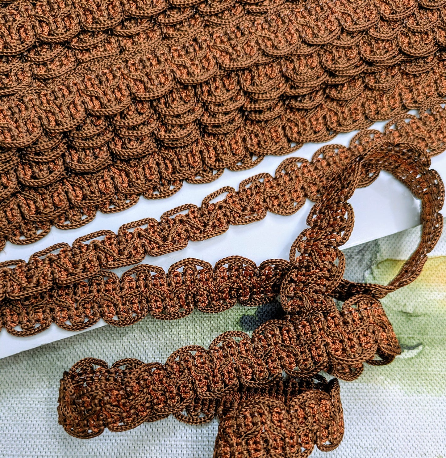 Copper / Burnt Orange Colour Braid / Lampshade trim / Soft Furnishing trim / Upholstery trim