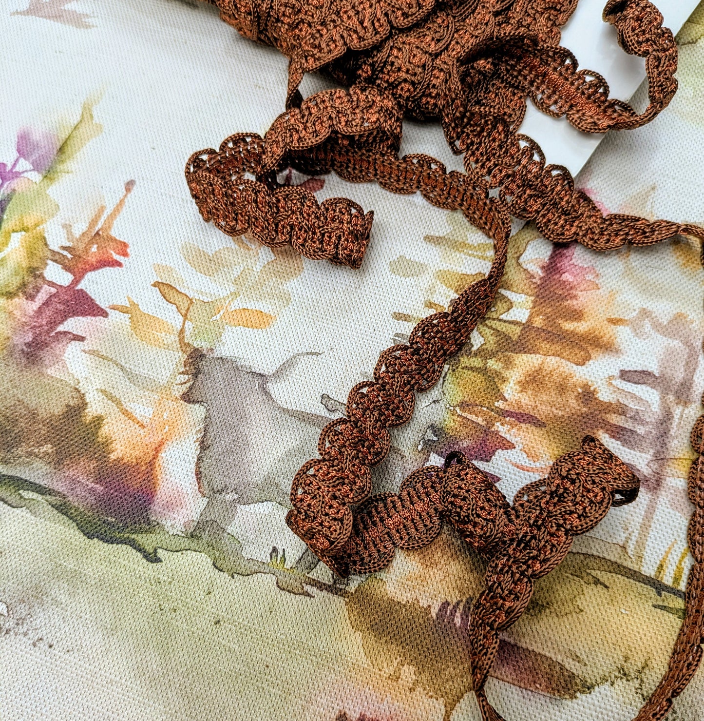 Copper / Burnt Orange Colour Braid / Lampshade trim / Soft Furnishing trim / Upholstery trim