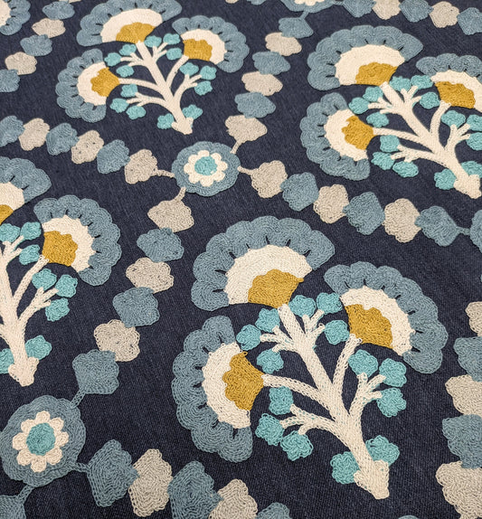 Floral Trellis by John Lewis - Embroidered Fabric - 0.8m Remnant