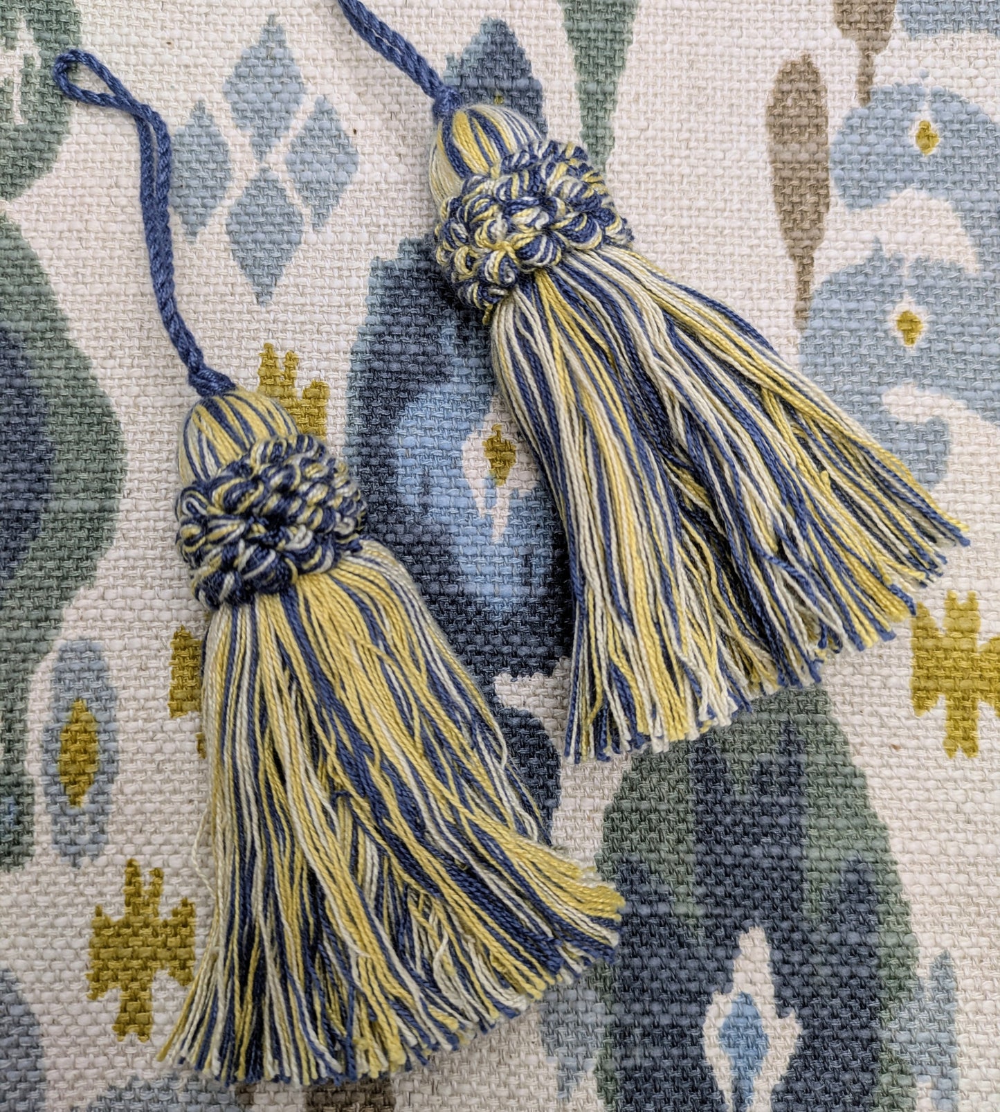 Blue & Yellow Tassels / Key Tassel / Cushion Tassel