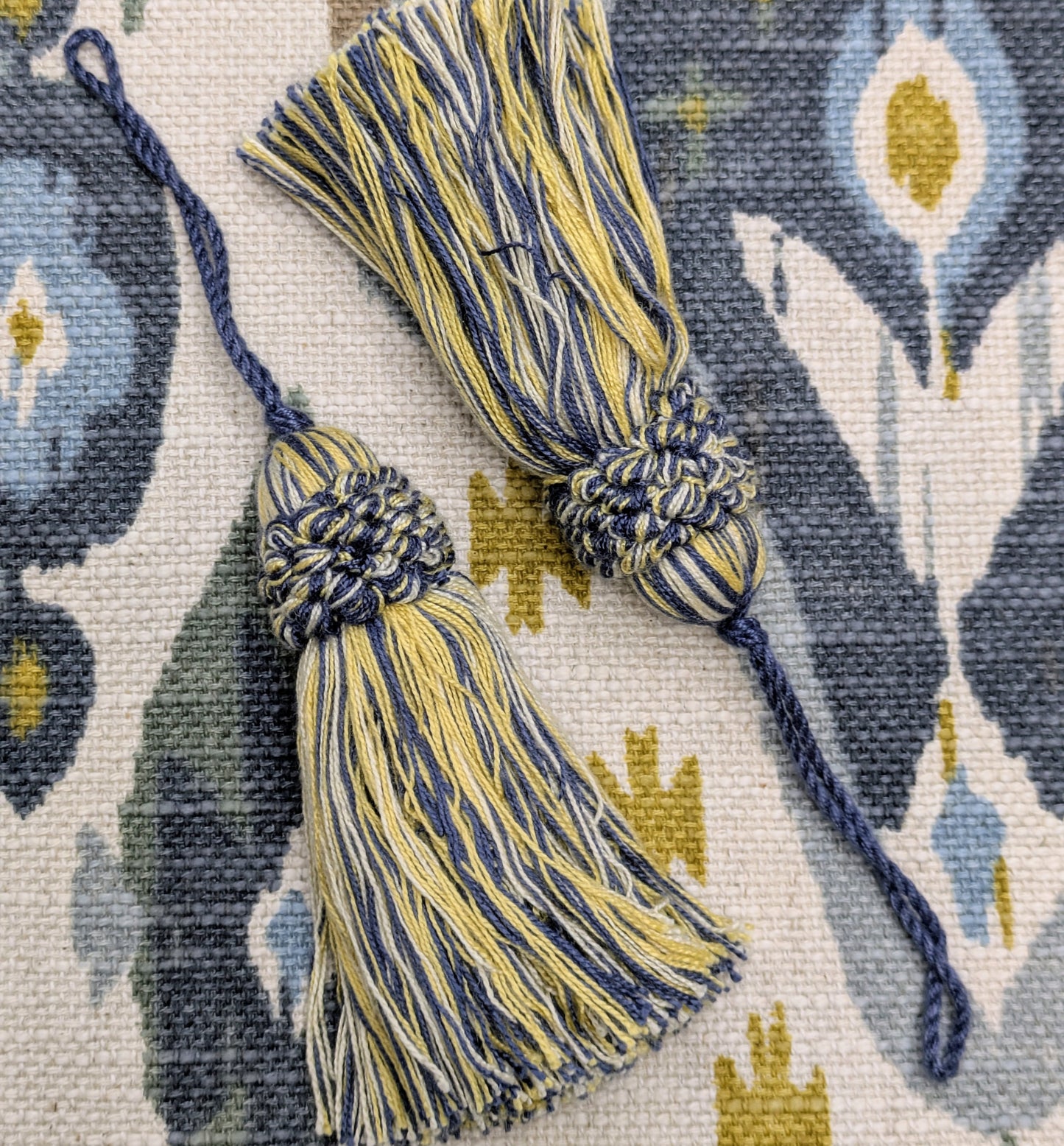 Blue & Yellow Tassels / Key Tassel / Cushion Tassel