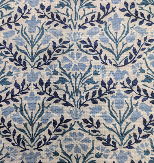 Bellflowers by Morris & Co - Mineral Blue Colour - 1.7m Remnant