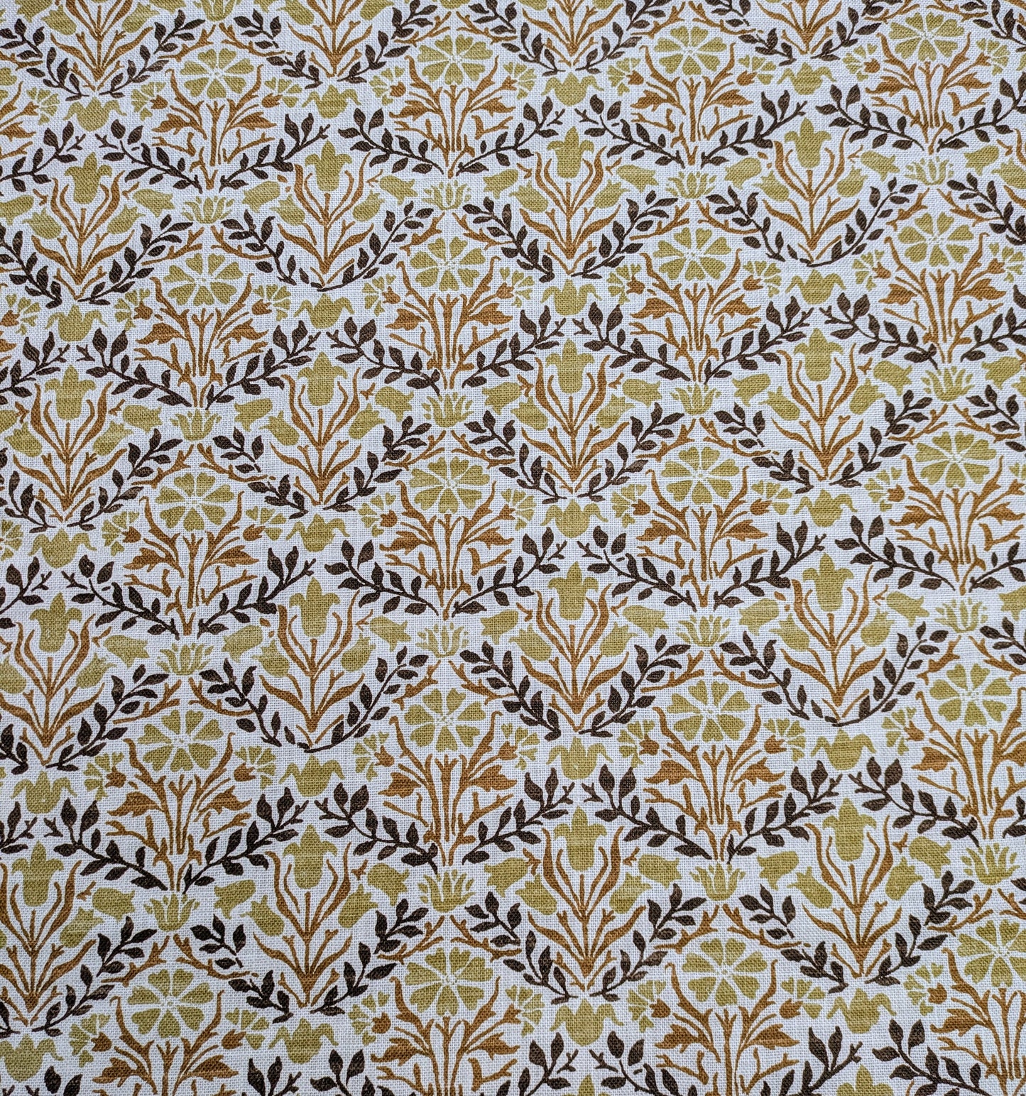 Bellflowers by Morris & Co - Chocolate Tan Colour - 1.48m Remnant