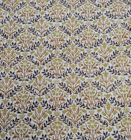 Bellflowers by Morris & Co - Chocolate Tan Colour - 1.48m Remnant
