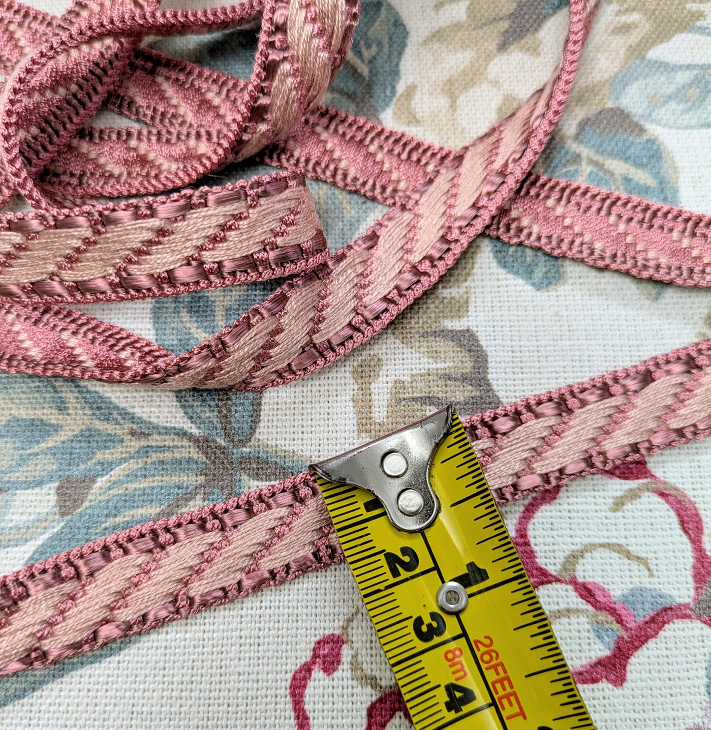 Pink Stripe Lampshade trim / Soft Furnishing trim / Upholstery trim
