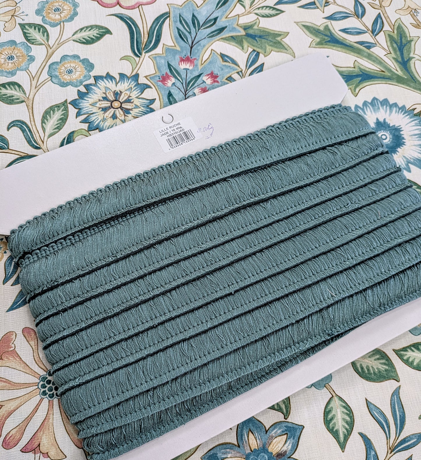 Jade Colour Ruche Fringe for Cushions, Upholstery & Soft Furnishings