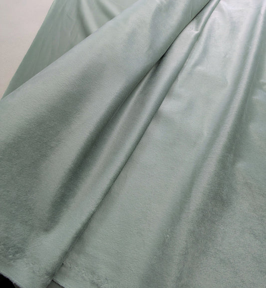 CLEARANCE - Seafoam Colour (Green - Blue) Velvet Fabric - Soft Furnishings & Upholstery - 2.8m Remnant