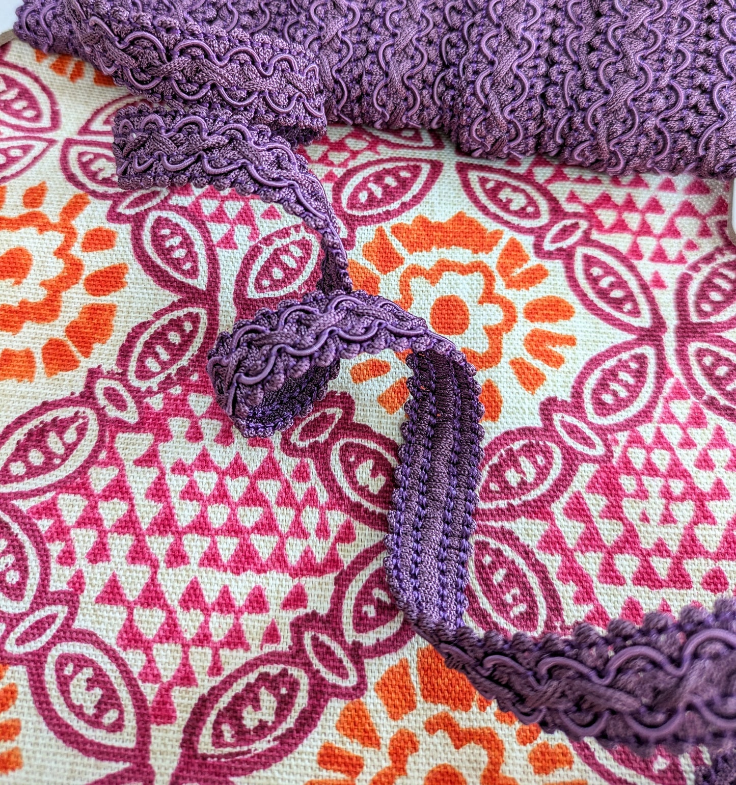 Purple Scroll Braid / Trimming for Soft Furnishings & Upholstery