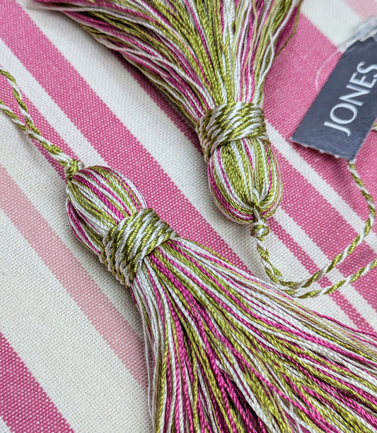 Pink, Green & White Tassels / Key Tassels / Cushion Tassels