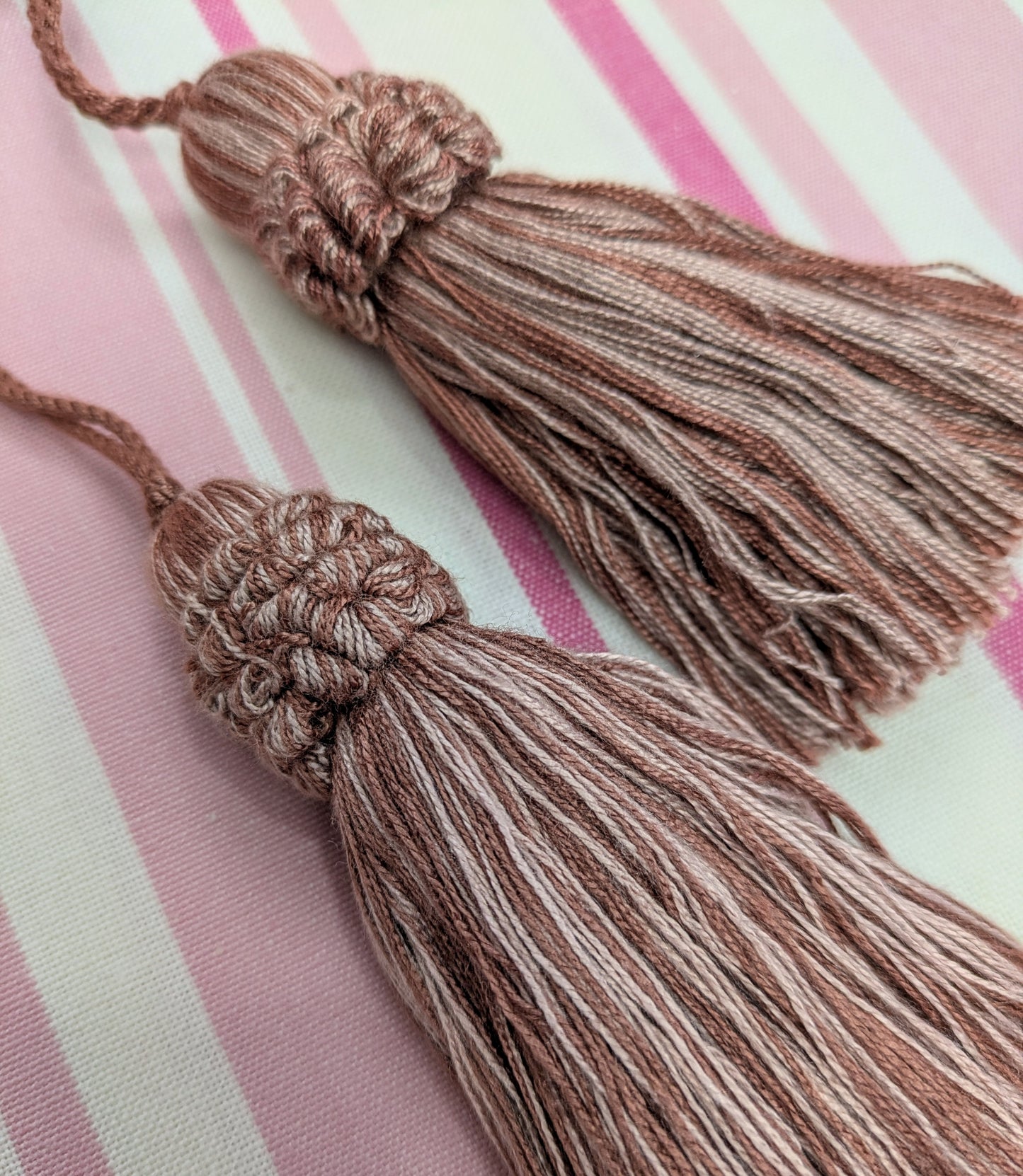 Brick Pink & Pale Pink Colour Tassels / Key Tassel / Cushion Tassel