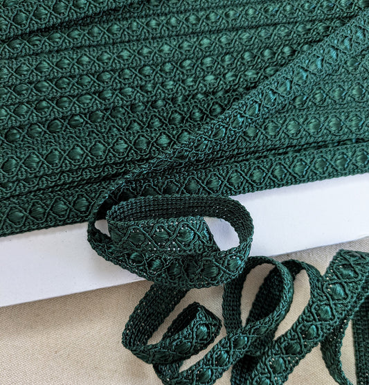 Dark Green Braid / Trimming for Soft Furnishings & Upholstery
