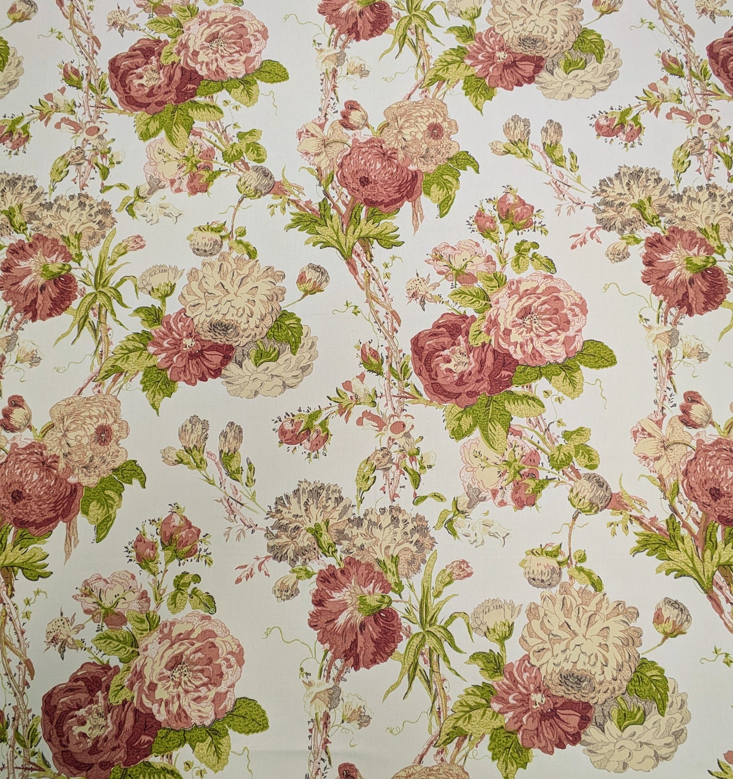 Climbing Rose by Hodsall McKenzie - Vintage Fabric - 2 Remnant Pieces