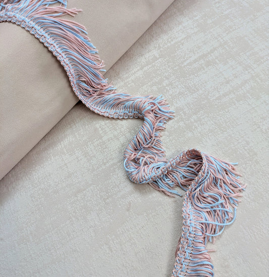 CLEARANCE - Pale Pink Velour Fabric for Soft Furnishings & Upholstery - 3m Remnant