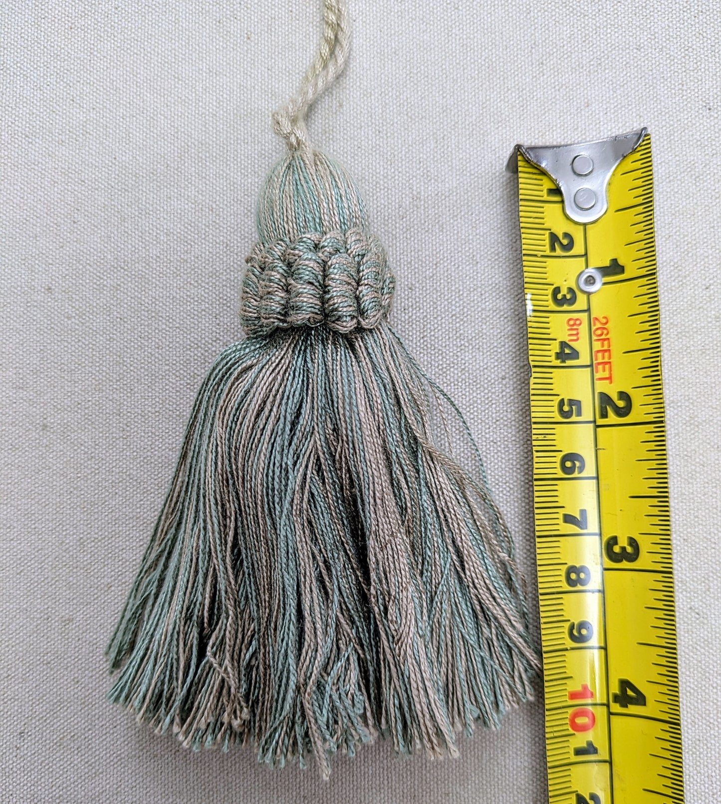 Green & Cream Tassels / Key Tassel / Cushion Tassel