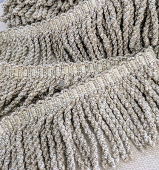 Oatmeal Colour Bullion Fringe for Upholstery and Soft Furnishings