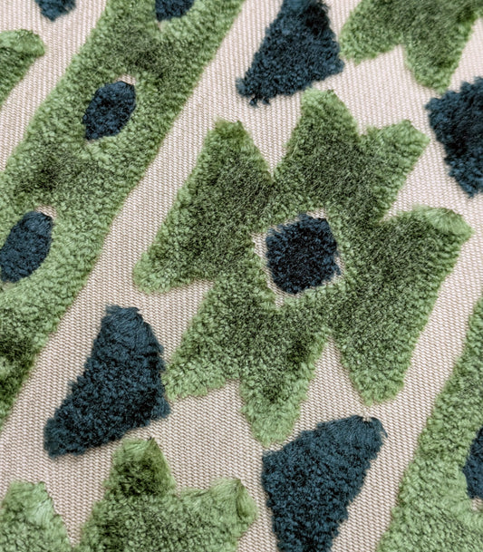 Bazaar by ILIV - Velvet, Geometric, Ikat - 1m  Remnant