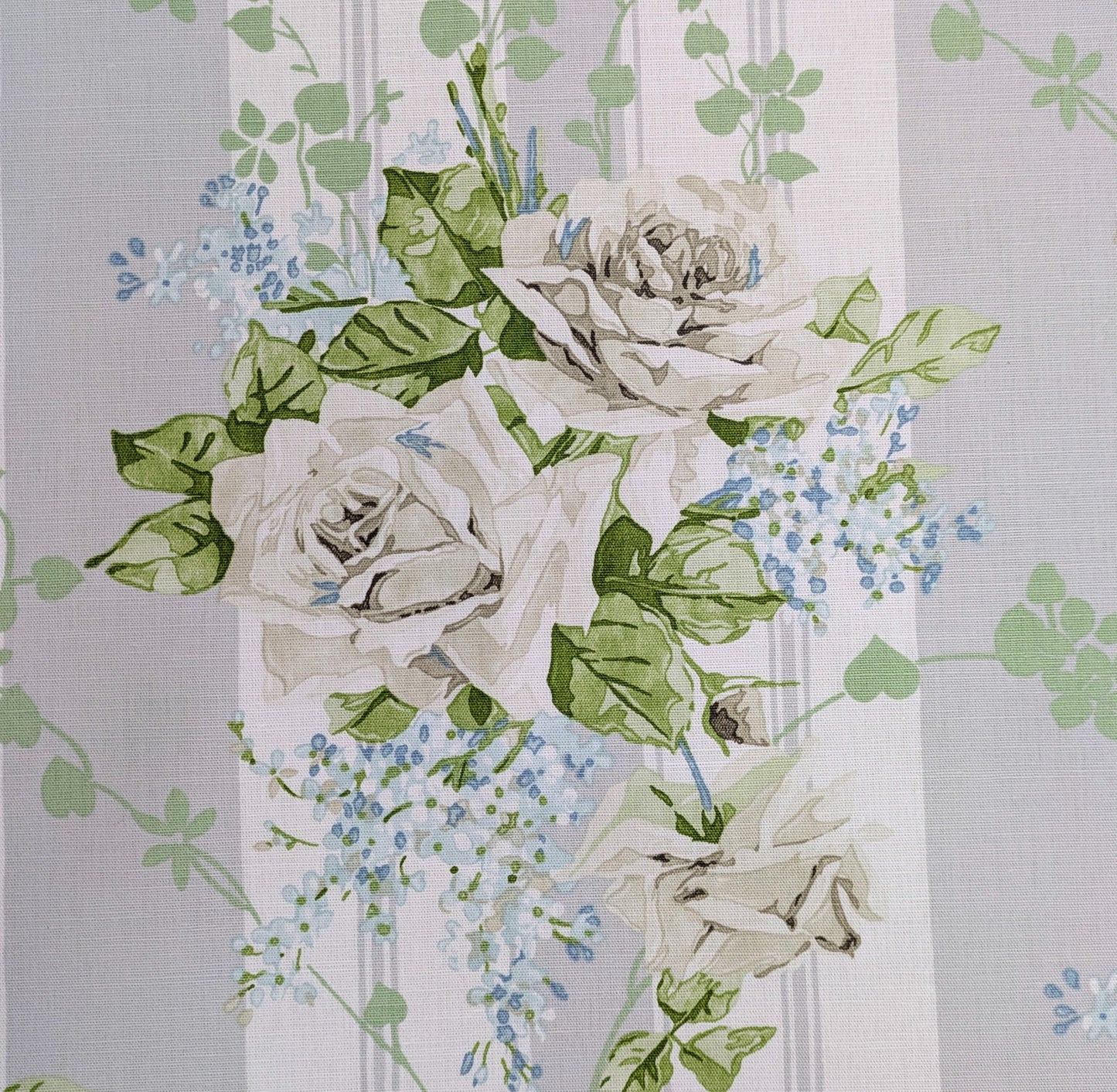 Cecile Rose by Sanderson - Ivory & Silver Colourway