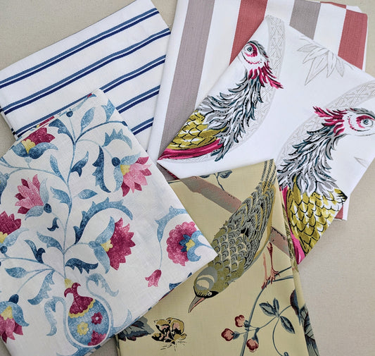 Remnant Bundle -5 Fabrics ideal for Cushion Making, Crafts etc..