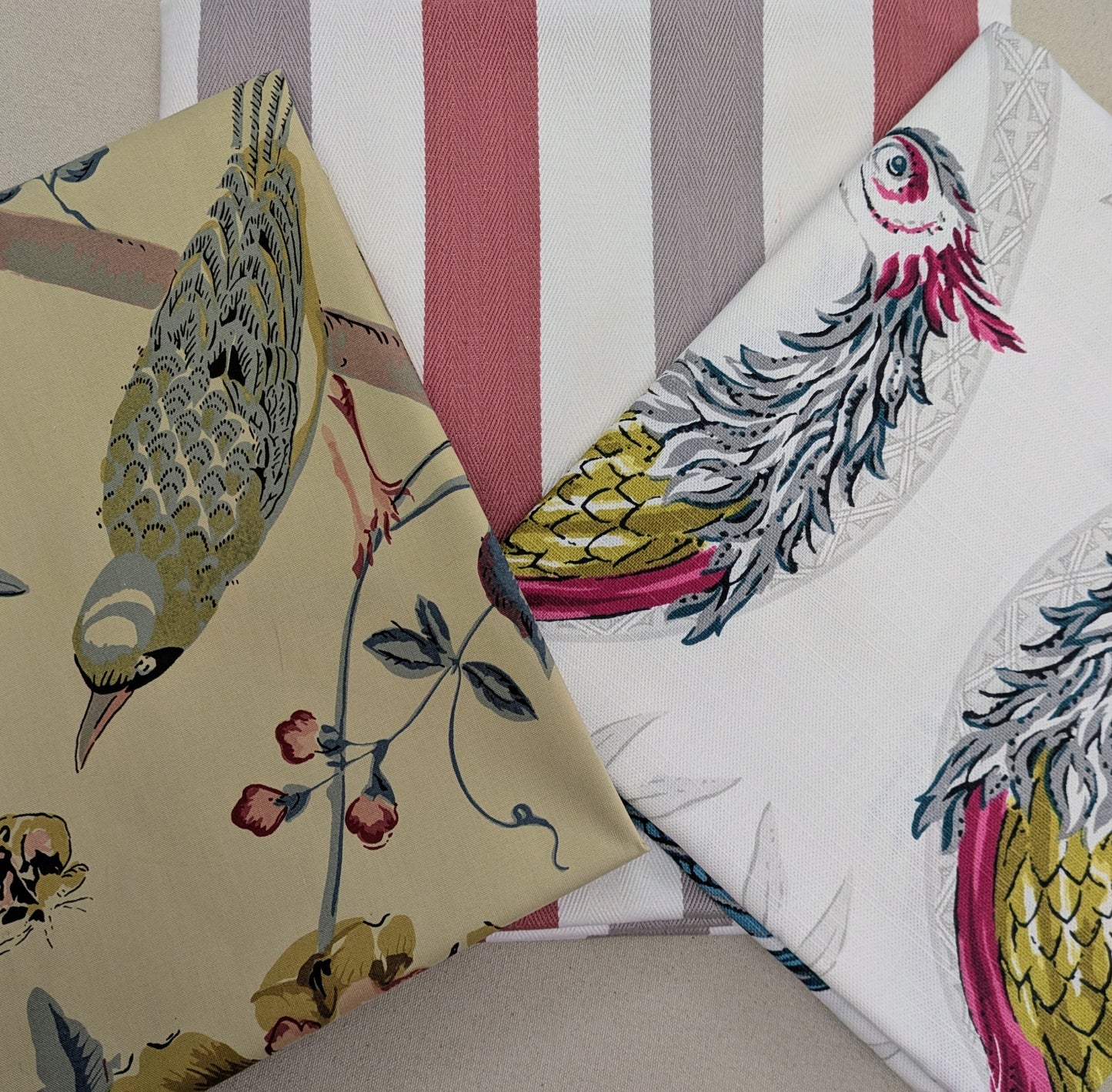 Remnant Bundle -5 Fabrics ideal for Cushion Making, Crafts etc..