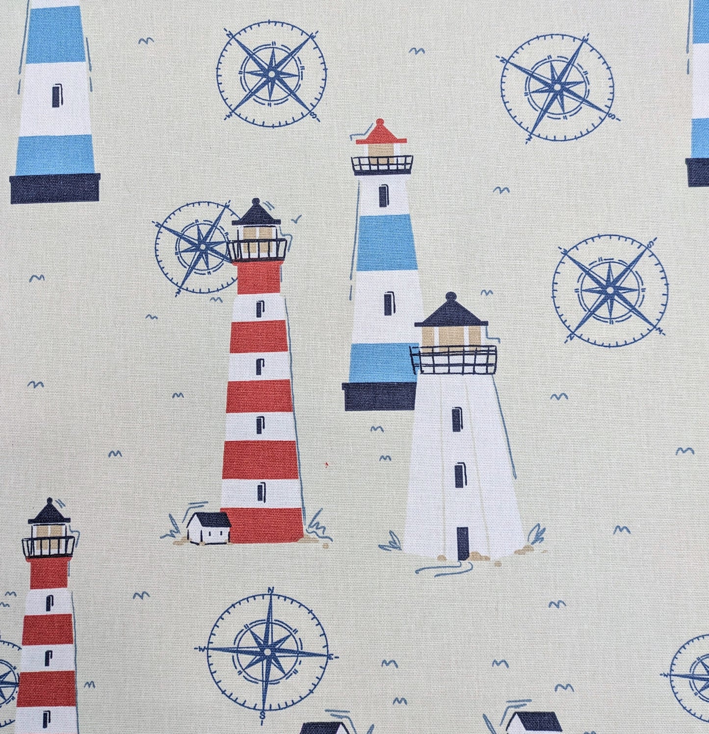 Lundy by Fryetts - Nautical, Lighthouse Fabric