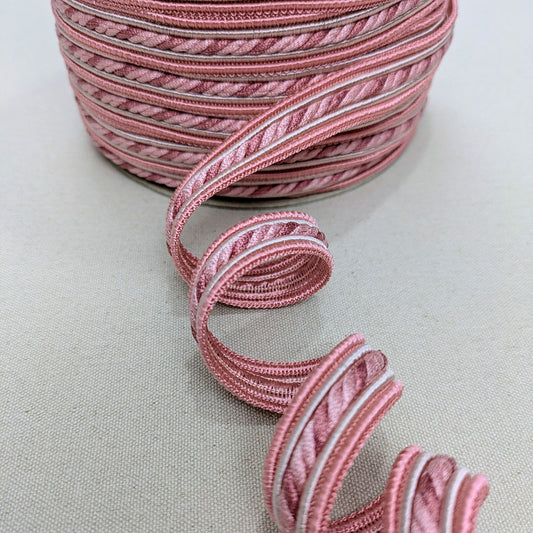Two Tone Pink & Ivory Trim / Upholstery Trim / Cushion Trimming