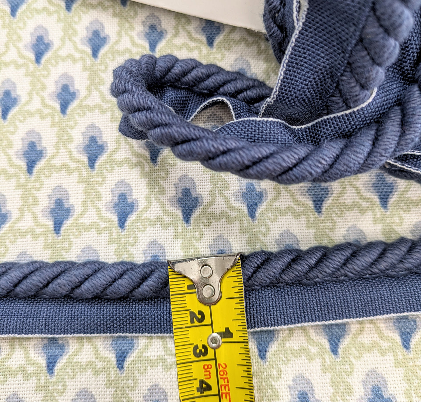 Dark Blue, flanged cord trim