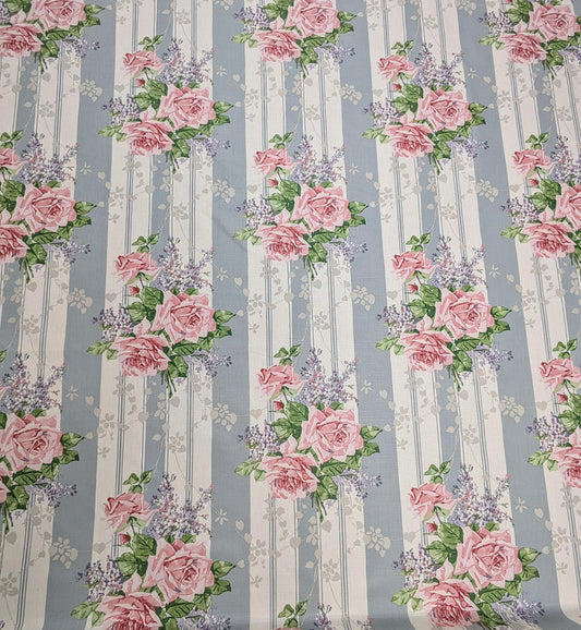 Cecile Rose by Sanderson - Duck Egg & Rose Colourway
