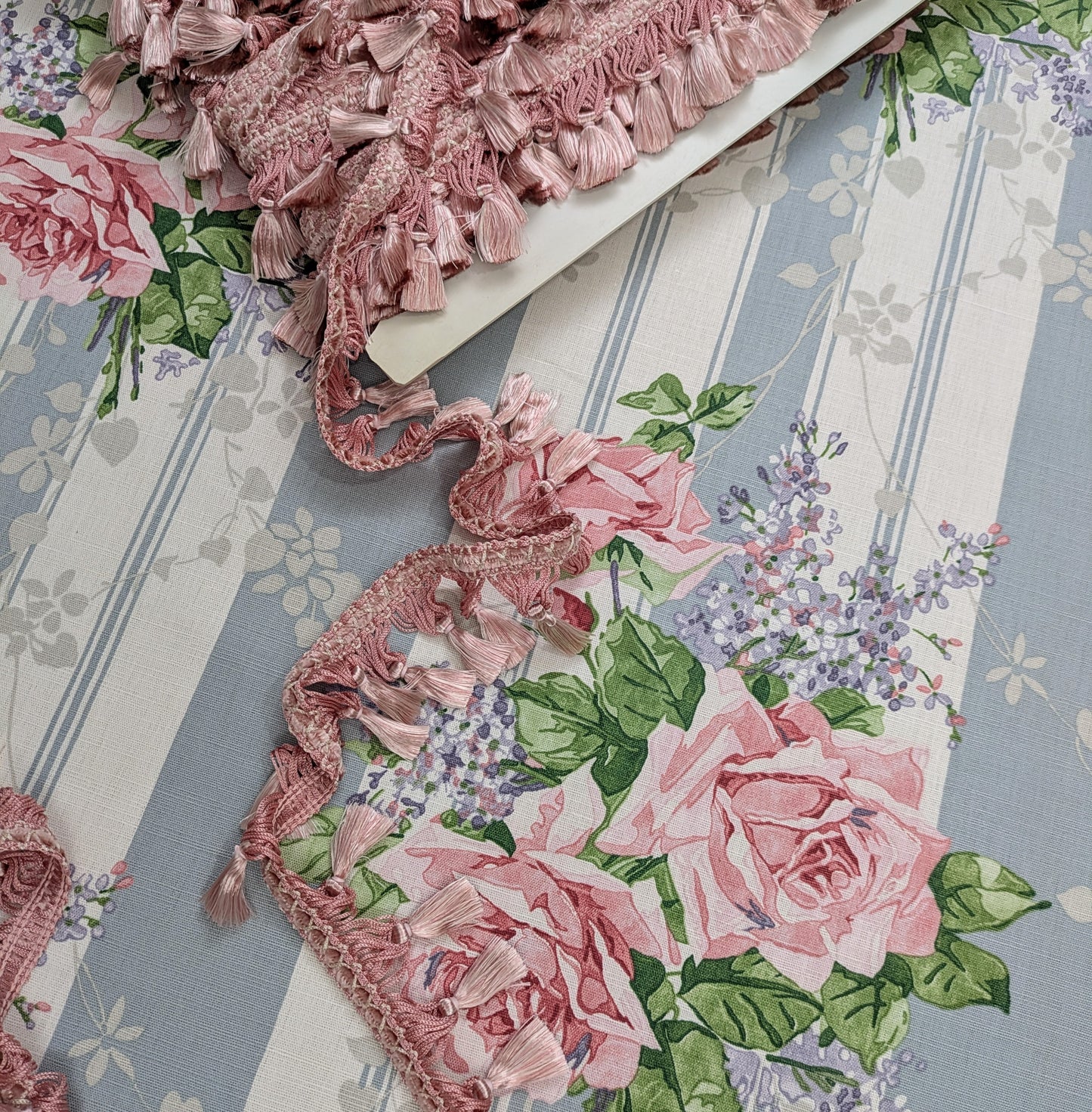 Cecile Rose by Sanderson - Duck Egg & Rose Colourway