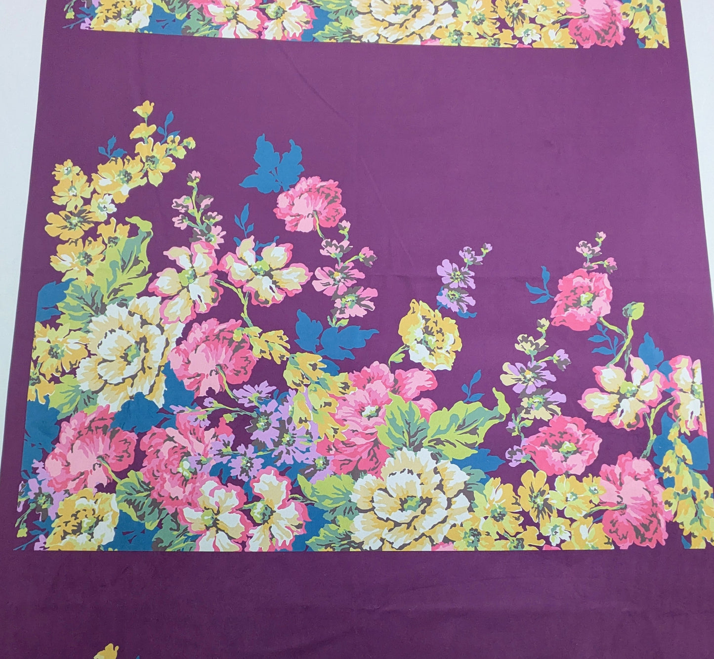 Floral Velvet Large Cushion Panels for DIY Cushion Makers