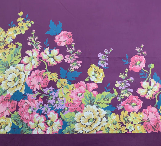 Floral Velvet Large Cushion Panels for DIY Cushion Makers