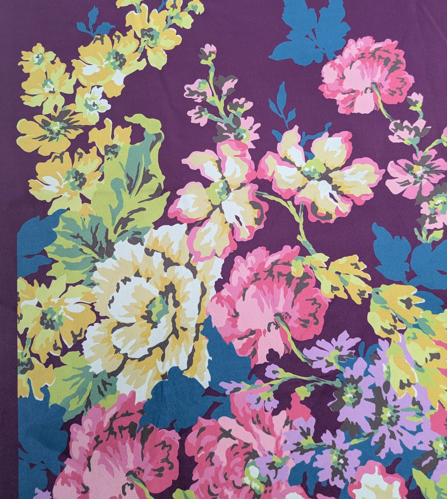 Floral Velvet Large Cushion Panels for DIY Cushion Makers