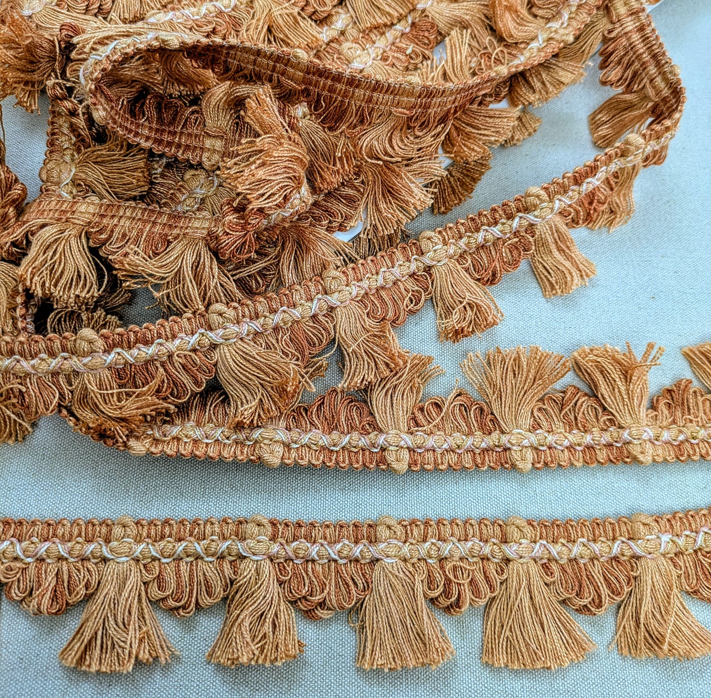 Apricot Fan Edge, Tassel Trimming for Cushions & Furnishings