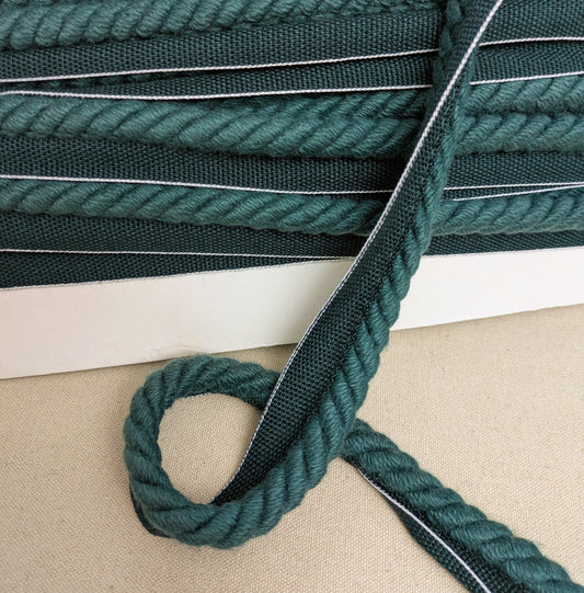 Forest Green, Flanged Cord Trimming for Soft Furnishings & Upholstery