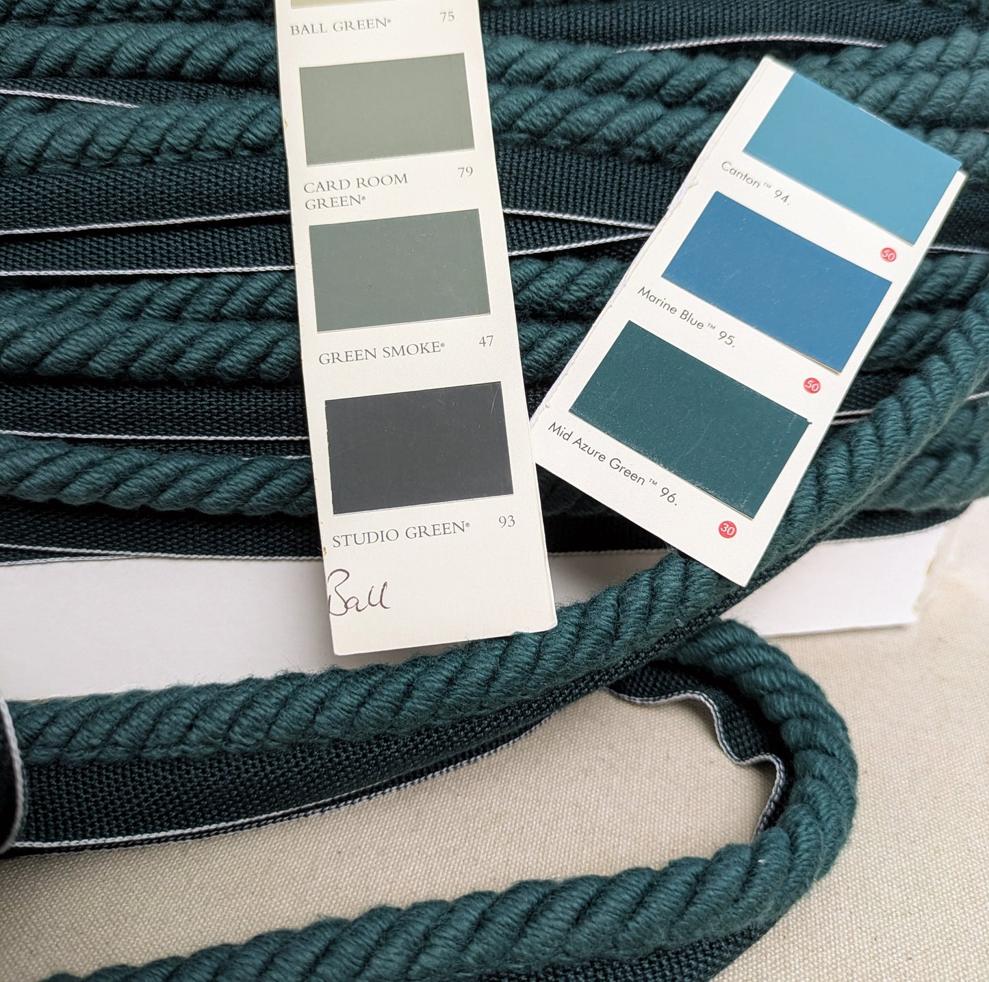 Forest Green, Flanged Cord Trimming for Soft Furnishings & Upholstery